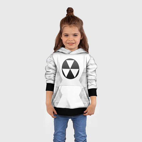 Детская толстовка Fallout white poly / 3D-Черный – фото 4