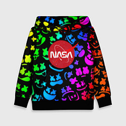Толстовка-худи детская Marshmello x NASA gradient, цвет: 3D-черный