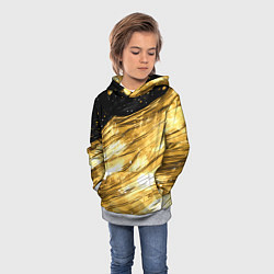 Толстовка-худи детская Золотой текстурный фон, цвет: 3D-меланж — фото 2
