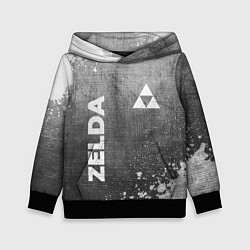 Толстовка-худи детская Zelda - grey gradient вертикально, цвет: 3D-черный