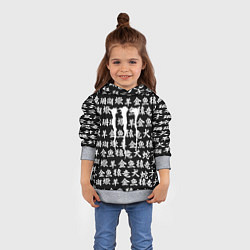 Толстовка-худи детская Monster energy japan pattern, цвет: 3D-меланж — фото 2