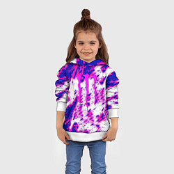 Толстовка-худи детская Monster energy краски гранж, цвет: 3D-белый — фото 2