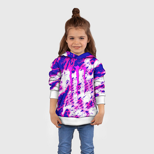 Детская толстовка Monster energy краски гранж / 3D-Белый – фото 4