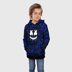 Толстовка-худи детская Marshmello blue energy, цвет: 3D-черный — фото 2