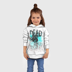 Толстовка-худи детская Dead by april краски, цвет: 3D-белый — фото 2