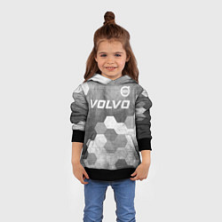 Толстовка-худи детская Volvo - grey gradient посередине, цвет: 3D-черный — фото 2