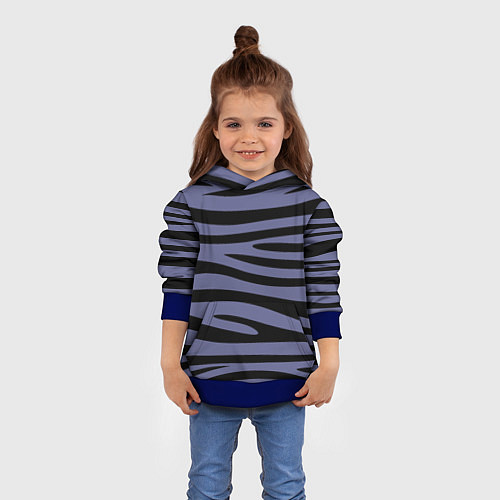 Детская толстовка Морские полоски / 3D-Синий – фото 4