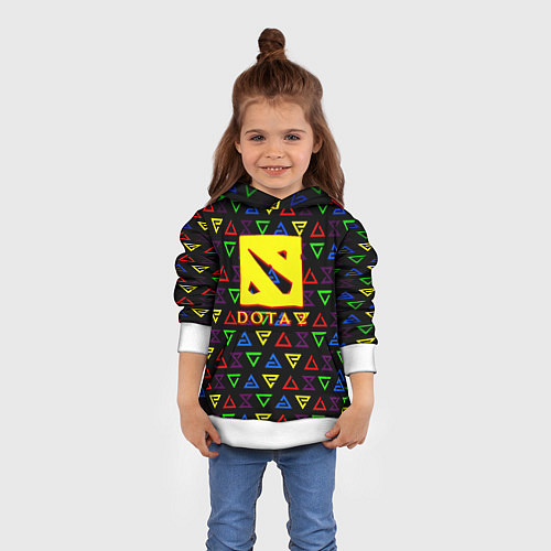 Детская толстовка Dota pattern witcher / 3D-Белый – фото 4