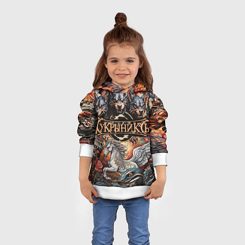 Детская толстовка Кукрыниксы и мифические существа / 3D-Белый – фото 4