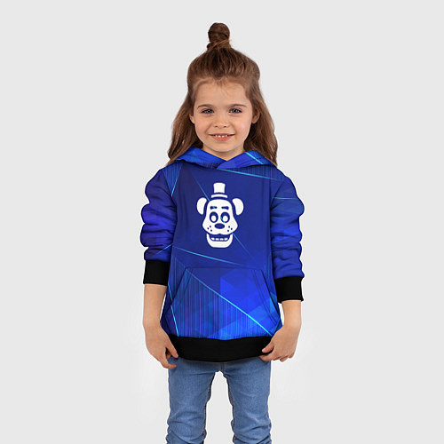 Детская толстовка FNAF blue poly / 3D-Черный – фото 4