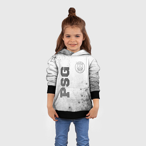 Детская толстовка PSG - white gradient вертикально / 3D-Черный – фото 4
