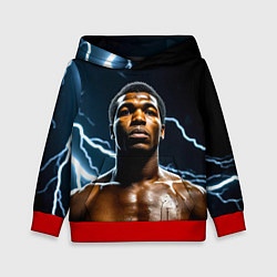 Детская толстовка Мухаммед Али и молния