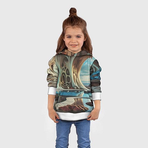 Детская толстовка Современная пещера / 3D-Белый – фото 4