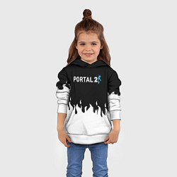 Толстовка-худи детская Portal белый огонь, цвет: 3D-белый — фото 2