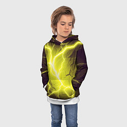 Толстовка-худи детская Color yellow black, цвет: 3D-белый — фото 2