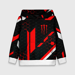 Толстовка-худи детская Monster energy sport geometry, цвет: 3D-белый
