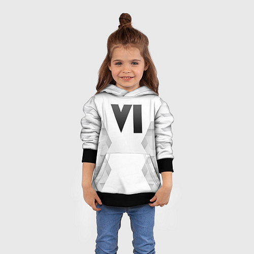 Детская толстовка GTA 6 white poly / 3D-Черный – фото 4