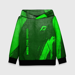 Толстовка-худи детская Need for Speed - green gradient вертикально, цвет: 3D-черный