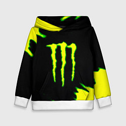Толстовка-худи детская Кислотный монстр энерджи, цвет: 3D-белый