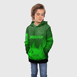 Толстовка-худи детская Jaguar - green gradient посередине, цвет: 3D-черный — фото 2