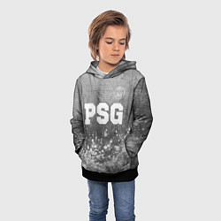 Толстовка-худи детская PSG - grey gradient посередине, цвет: 3D-черный — фото 2