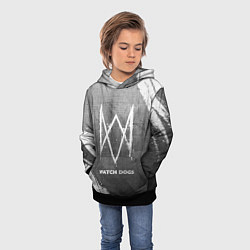 Толстовка-худи детская Watch Dogs - grey gradient, цвет: 3D-черный — фото 2