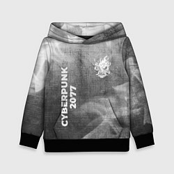 Детская толстовка Cyberpunk 2077 - grey gradient вертикально