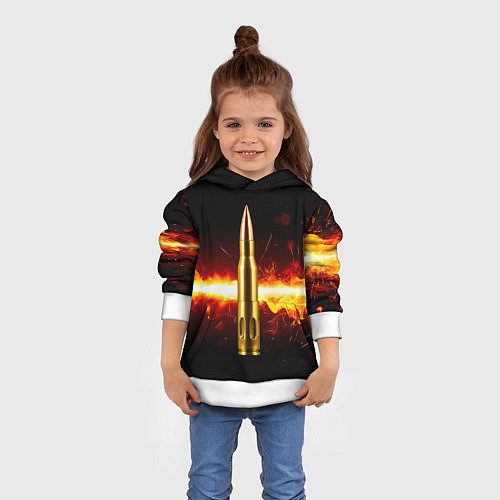 Детская толстовка Патрон в огне / 3D-Белый – фото 4