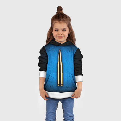 Детская толстовка Патрон на синем / 3D-Белый – фото 4