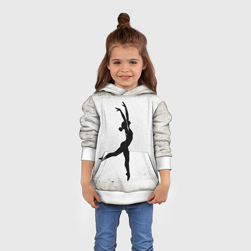 Детская толстовка Спортивная гимнастика на белом / 3D-Белый – фото 4