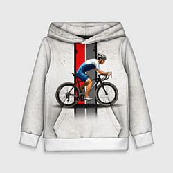Детская толстовка Триатлонист на белом