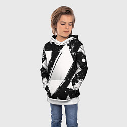 Толстовка-худи детская Color black white, цвет: 3D-белый — фото 2