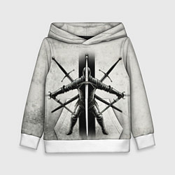 Детская толстовка Фехтование на тяжёлом клинковом оружии в сером