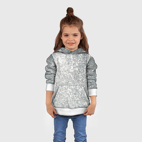 Детская толстовка Серебро / 3D-Белый – фото 4