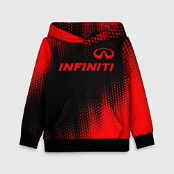Толстовка-худи детская Infiniti - red gradient посередине, цвет: 3D-черный