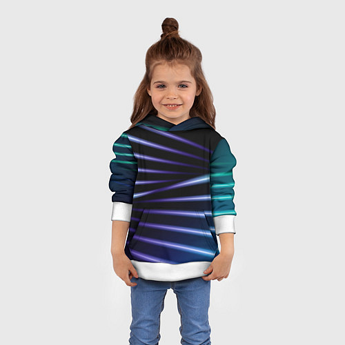 Детская толстовка Color black blue / 3D-Белый – фото 4