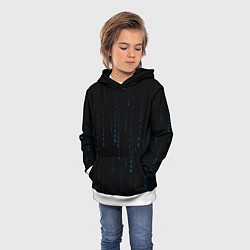 Толстовка-худи детская Color black blue, цвет: 3D-белый — фото 2