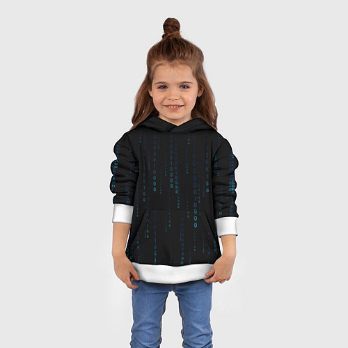 Детская толстовка Color black blue / 3D-Белый – фото 4