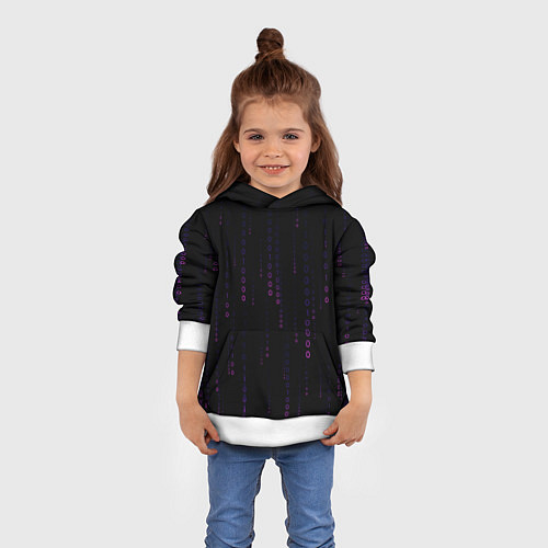 Детская толстовка Color black pink / 3D-Белый – фото 4