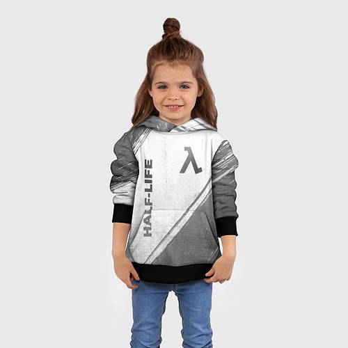 Детская толстовка Half-Life - white gradient вертикально / 3D-Черный – фото 4