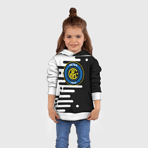 Детская толстовка Inter geometry fc / 3D-Белый – фото 4