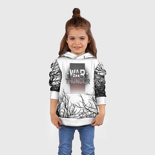 Детская толстовка Wartunder horror steel / 3D-Белый – фото 4