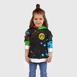 Толстовка-худи детская Borussia neon splash, цвет: 3D-белый — фото 2