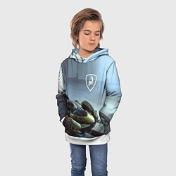 Толстовка-худи детская Lamborghini - motorsport extreme, цвет: 3D-белый — фото 2
