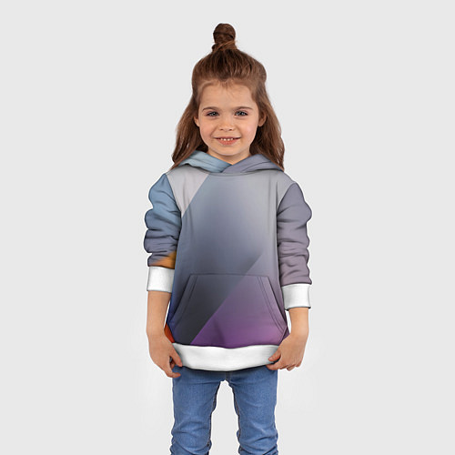 Детская толстовка Color grey with stripes / 3D-Белый – фото 4