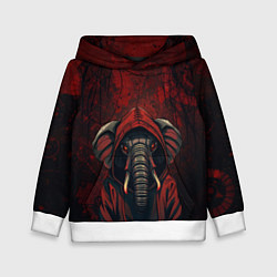 Детская толстовка Слон в балахоне