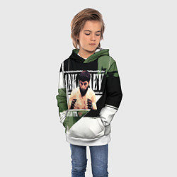 Толстовка-худи детская Магомед Анкалаев боец ММА, цвет: 3D-белый — фото 2