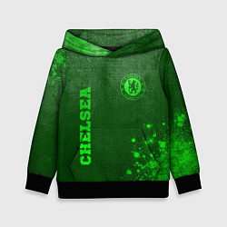 Толстовка-худи детская Chelsea - green gradient вертикально, цвет: 3D-черный