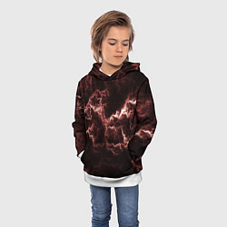 Толстовка-худи детская Lightning red, цвет: 3D-белый — фото 2