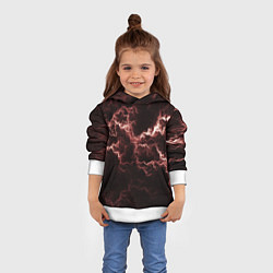 Толстовка-худи детская Lightning red, цвет: 3D-белый — фото 2